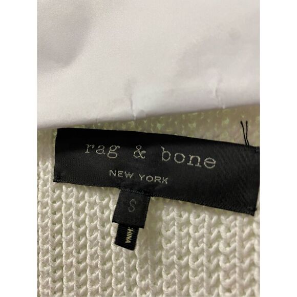Rag & Bone Womens Deep V Neck Oversize Sweater Vest White Ivory Size Small - Picture 2 of 5